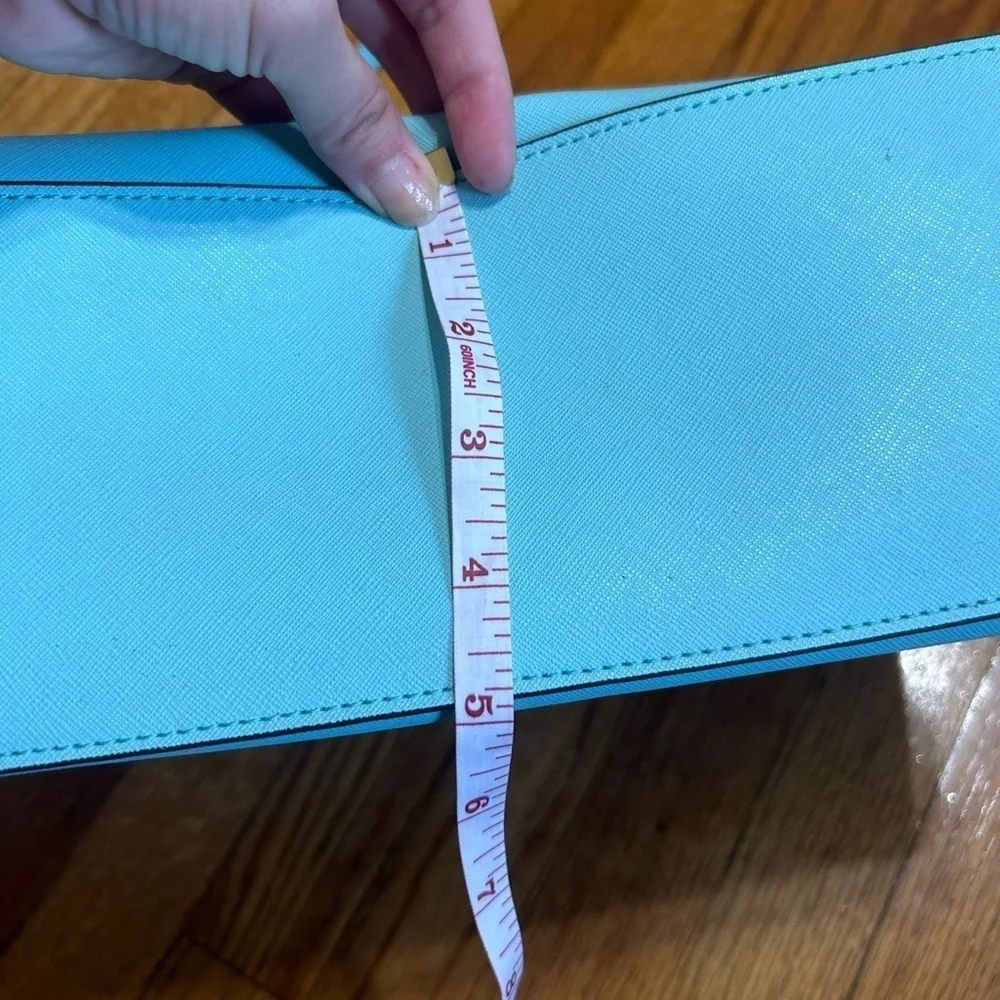 Trina Turk satchel purse bag, mint/turquoise, Pre owned And Flawed